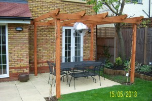 Pergola built with heater/light